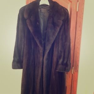 Real fur long coat